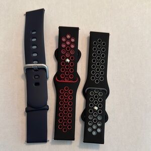 Youth Sporty Silicone Gizmo Watch Bands - Black, Blue, Red